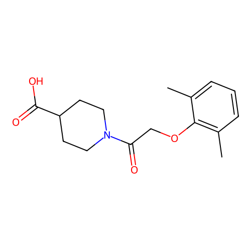1-[2-(2,6-dimethylphenoxy)acetyl]piperidine-4-carboxylic Acid structure