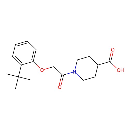1-[2-(2-tert-butylphenoxy)acetyl]piperidine-4-carboxylic Acid structure