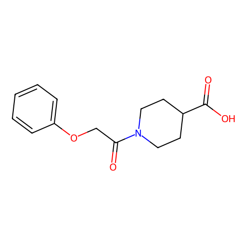 1-(Phenoxyacetyl)piperidine-4-carboxylic acid structure