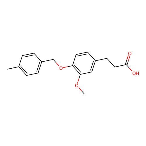 3-[3-Methoxy-4-[(4-methylphenyl)methoxy]phenyl]propanoic acid structure