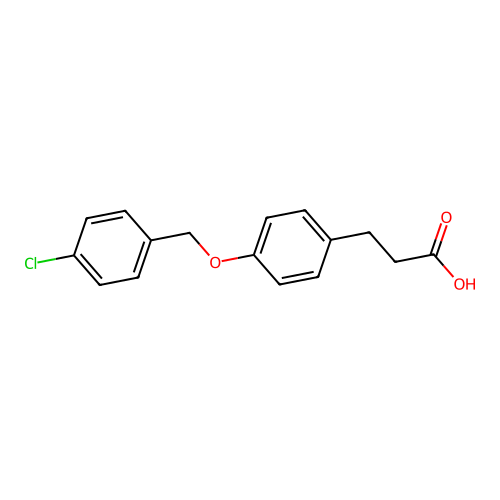 3-{4-[(4-Chlorophenyl)methoxy]phenyl}propanoic acid structure