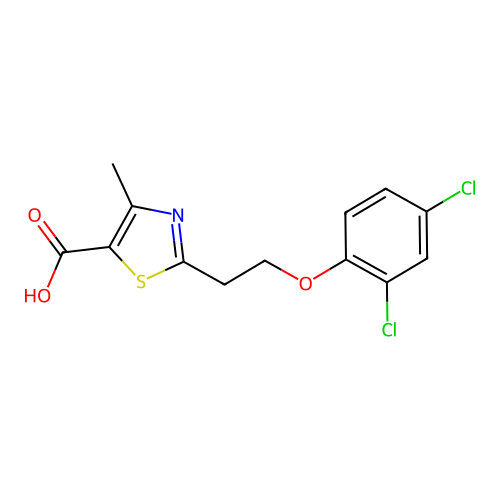 2-[2-(2,4-dichlorophenoxy)ethyl]-4-methyl-1,3-thiazole-5-carboxylic Acid structure