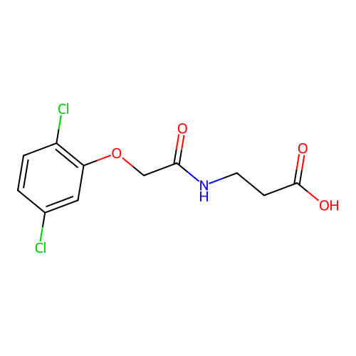 beta-Alanine, N-[2-(2,5-dichlorophenoxy)acetyl]- structure