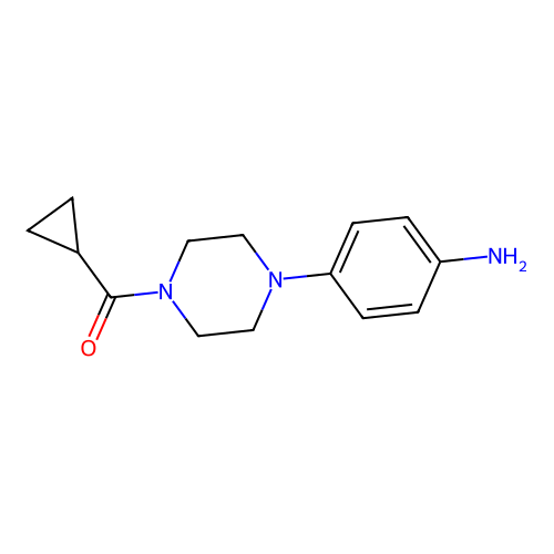 4-[4-(Cyclopropylcarbonyl)-1-piperazinyl]aniline structure