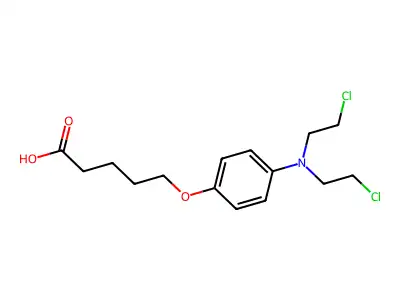 Valeric acid, 5-(p-(bis(2-chloroethyl)amino)phenoxy)- structure