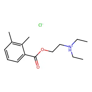 Benzoic acid, 2,3-dimethyl-, 2-(diethylamino)ethyl ester, hydrochloride (1:1) structure