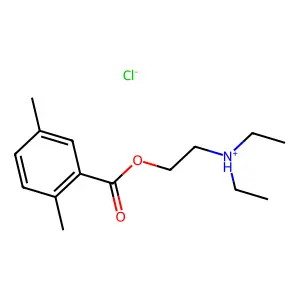 2-(Diethylamino)ethyl 2,5-dimethylbenzoate--hydrogen chloride (1/1) structure