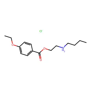 2-(Butylamino)ethyl 4-ethoxybenzoate--hydrogen chloride (1/1) structure