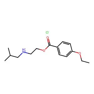 Benzoic acid, p-ethoxy-, 2-(isobutylamino)ethyl ester, hydrochloride structure