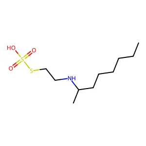 Ethanethiol, 2-(2-octyl)amino-, hydrogen sulfate (ester) structure
