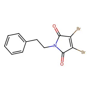 Pyrrole-2,5-dione, 3,4-dibromo-1-(2-phenylethyl)- structure