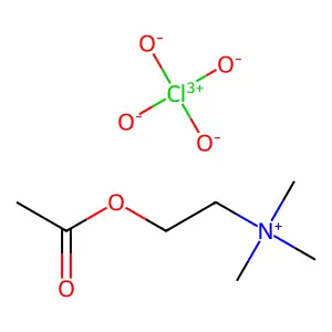 Ethanaminium, 2-(acetyloxy)-N,N,N-trimethyl-, perchlorate (1:1) structure