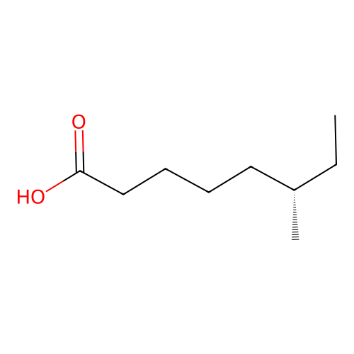 (S)-6-methyloctanoic acid structure
