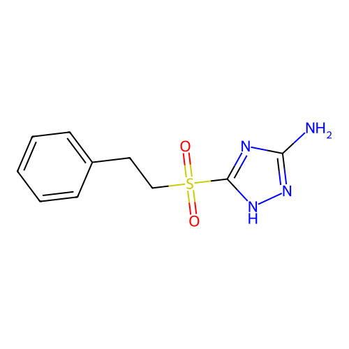 3-[(2-phenylethyl)sulfonyl]-1H-1,2,4-triazol-5-amine structure