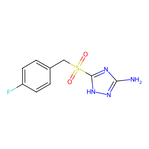 3-[(4-fluorobenzyl)sulfonyl]-1H-1,2,4-triazol-5-amine structure