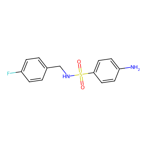 4-amino-N-[(4-fluorophenyl)methyl]benzene-1-sulfonamide structure