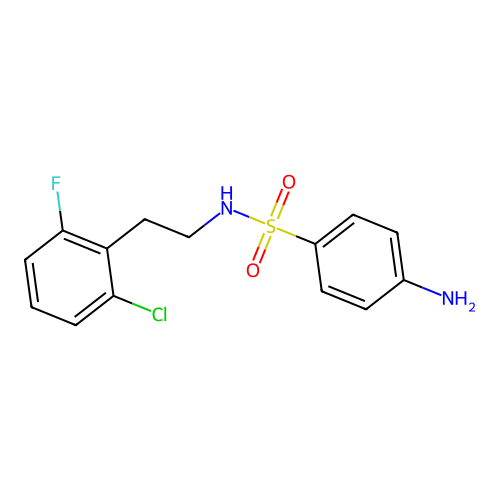 4-amino-N-[2-(2-chloro-6-fluorophenyl)ethyl]benzene-1-sulfonamide structure