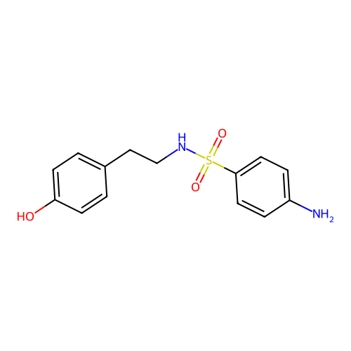 4-Amino-N-(4-hydroxyphenethyl)benzenesulfonamide structure