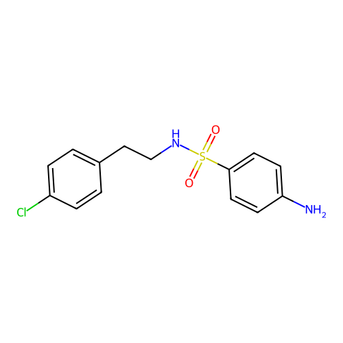 4-amino-N-[2-(4-chlorophenyl)ethyl]benzenesulfonamide structure