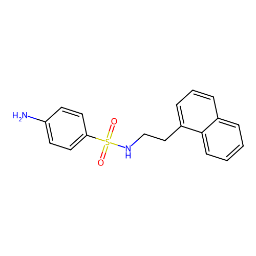4-Amino-N-[2-(1-naphthalenyl)ethyl]benzenesulfonamide structure