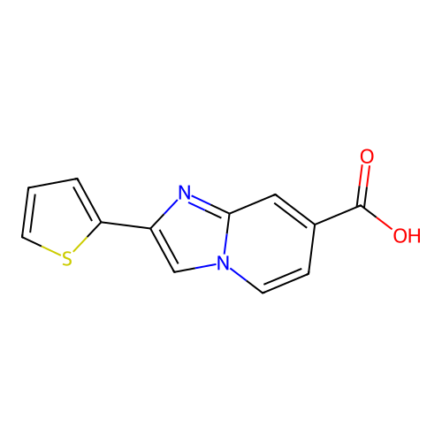 2-(2-Thienyl)imidazo[1,2-a]pyridine-7-carboxylic Acid structure