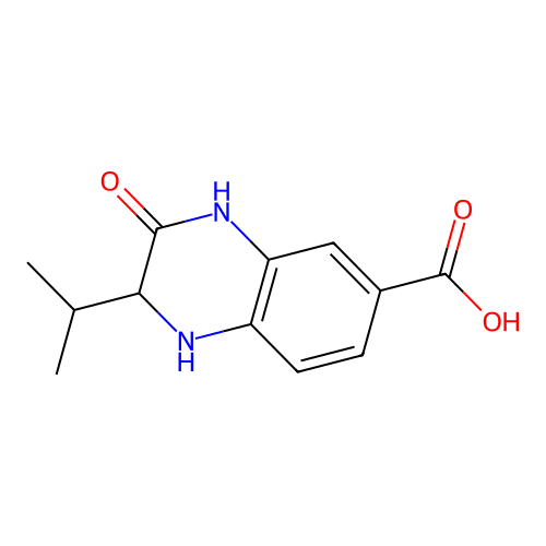 2-Isopropyl-3-oxo-1,2,3,4-tetrahydroquinoxaline-6-carboxylic acid structure