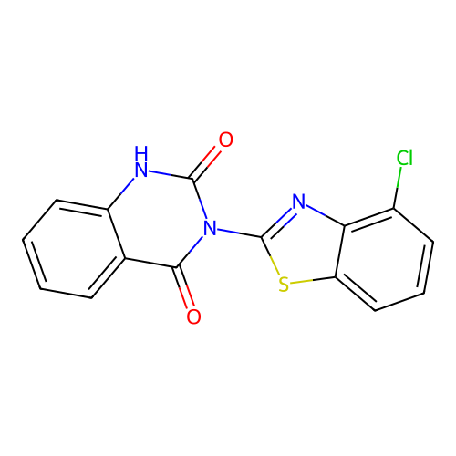 3-(4-chloro-1,3-benzothiazol-2-yl)-2,4(1H,3H)-quinazolinedione structure