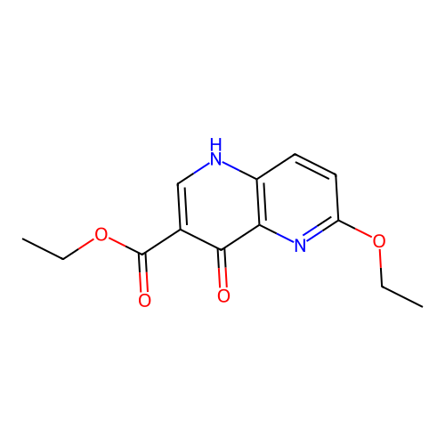 Ethyl 6-ethoxy-1,4-dihydro-4-oxo-1,5-naphthyridine-3-carboxylate structure