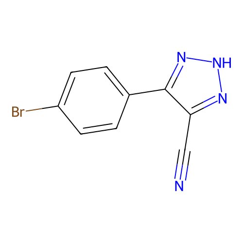 4-(4-Bromophenyl)-1H-1,2,3-triazole-5-carbonitrile structure