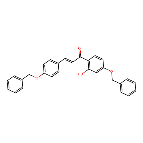 1-(2-Hydroxy-4-phenylmethoxyphenyl)-3-(4-phenylmethoxyphenyl)prop-2-en-1-one structure