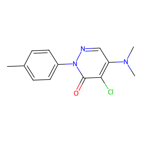 4-Chloro-5-(dimethylamino)-2-(4-methylphenyl)-3-pyridazinone structure