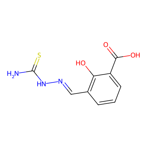 3-[(Carbamothioylhydrazinylidene)methyl]-2-hydroxybenzoic acid structure