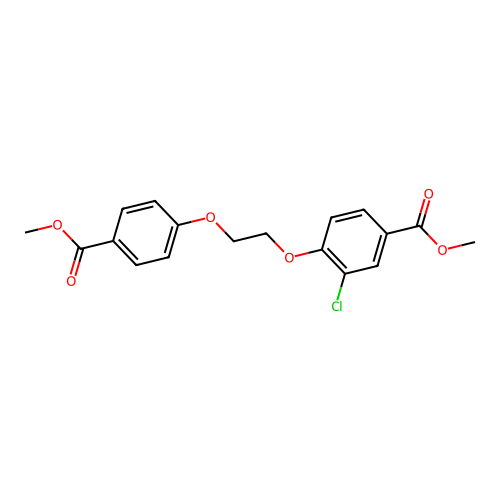 Methyl 3-chloro-4-(2-(4-(methoxycarbonyl)phenoxy)ethoxy)benzoate structure
