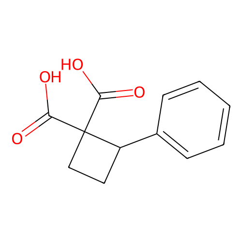 2-苯基环丁烷-1,1-二甲酸 structure