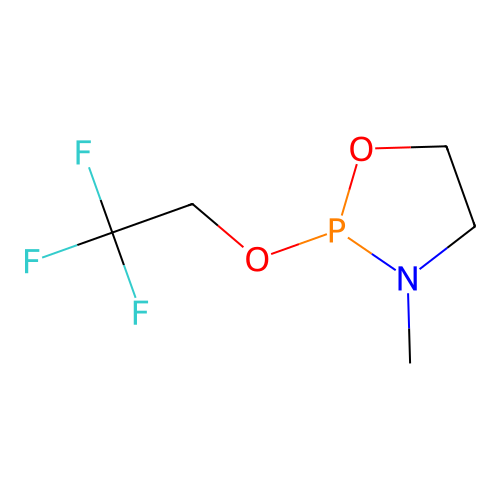3-Methyl-2-(2,2,2-trifluoroethoxy)-1,3,2-oxazaphospholidine structure