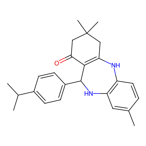 6,14,14-trimethyl-10-[4-(propan-2-yl)phenyl]-2,9-diazatricyclo[9.4.0.0^{3,8}]pentadeca-1(11),3(8),4,6-tetraen-12-one structure