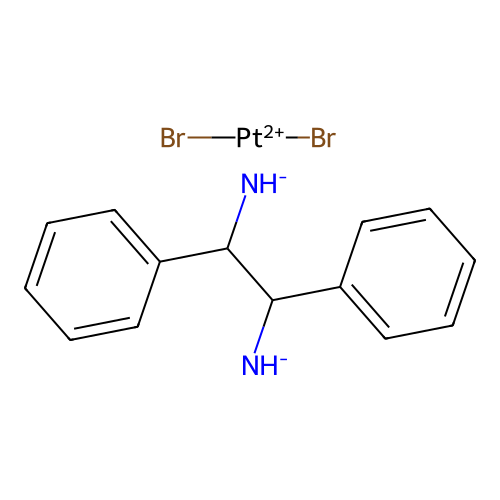 (2-Azanidyl-1,2-diphenylethyl)azanide;dibromoplatinum(2+) structure