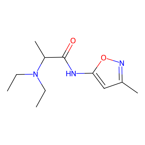 Propionamide, 2-(diethylamino)-N-(3-methyl-5-isoxazolyl)- structure
