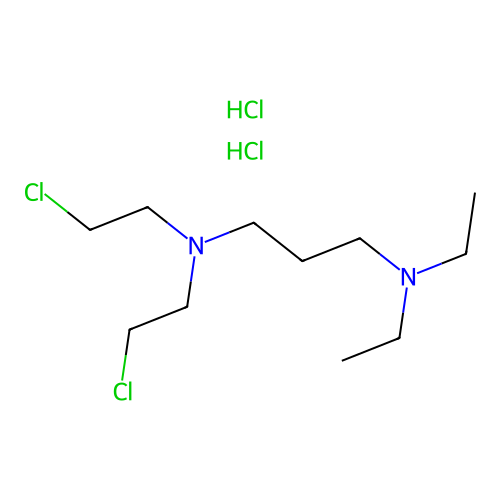 1,3-Propanediamine, N,N-bis(2-chloroethyl)-N',N'-diethyl-, dihydrochloride structure