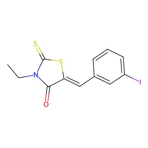 3-Ethyl-5-[(3-iodophenyl)methylidene]-2-sulfanylidene-1,3-thiazolidin-4-one structure