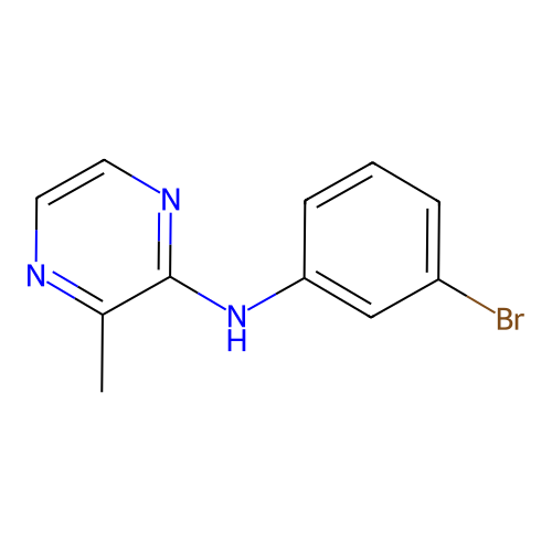 2-(m-Bromoanilino)-3-methyl pyrazine structure