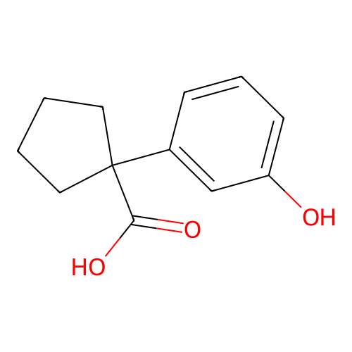 1-(3-羟基苯基)环戊烷-1-甲酸 structure
