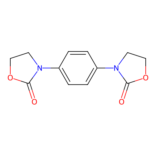 3,3'-p-Phenylenebis(2-oxo-1,3-oxazolidine) structure