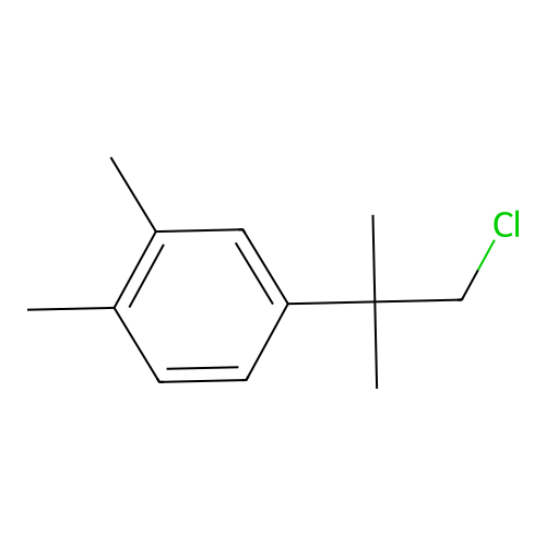 Benzene, 1,2-dimethyl-4-(2-chloro-1,1-dimethylethyl) structure
