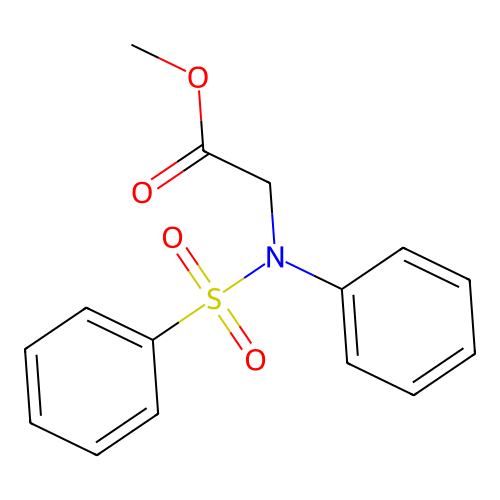 methyl N-phenyl-N-(phenylsulfonyl)glycinate structure