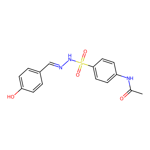 N-[4-[[(4-Oxo-1-cyclohexa-2,5-dienylidene)methylamino]sulfamoyl]phenyl]acetamide structure