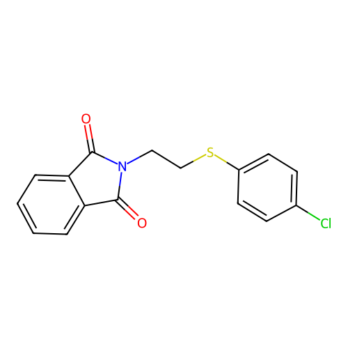 2-(2-((4-Chlorophenyl)sulfanyl)ethyl)-1H-isoindole-1,3(2H)-dione structure