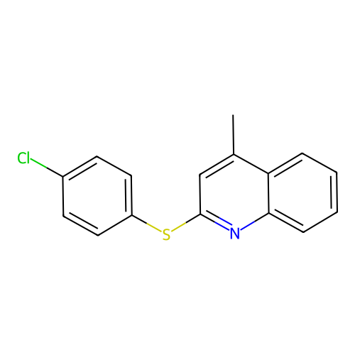 2-(4-Chlorophenyl)sulfanyl-4-methylquinoline structure