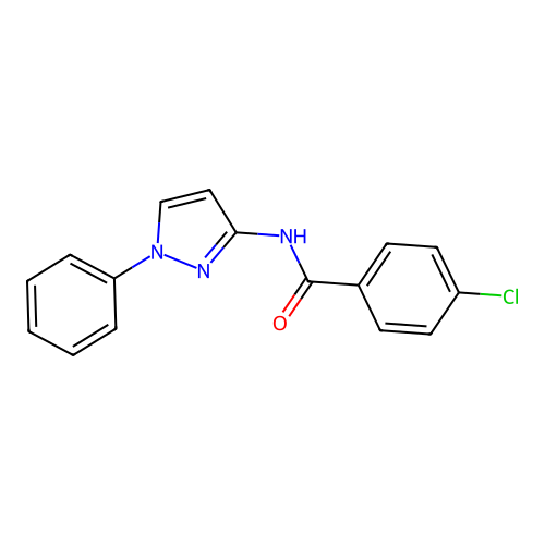 4-chloro-N-(1-phenylpyrazol-3-yl)benzamide structure