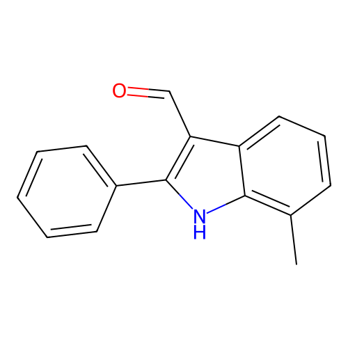 7-methyl-2-phenyl-1H-indole-3-carbaldehyde structure
